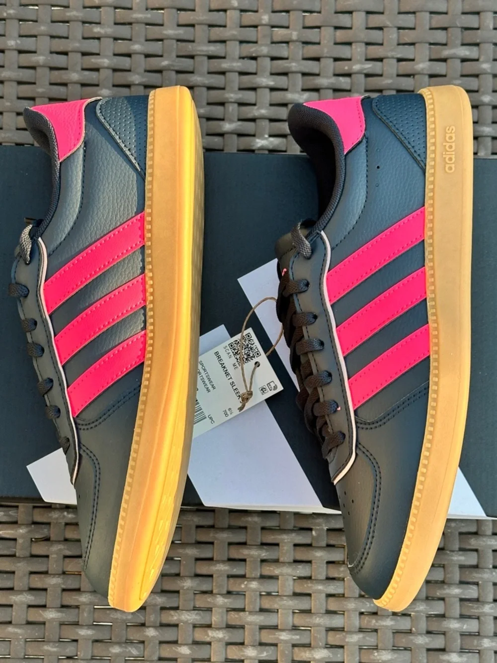 Adidas Breaknet Sleek Blue Pink Low Casual Sneaker Youth GS 5Y NEW